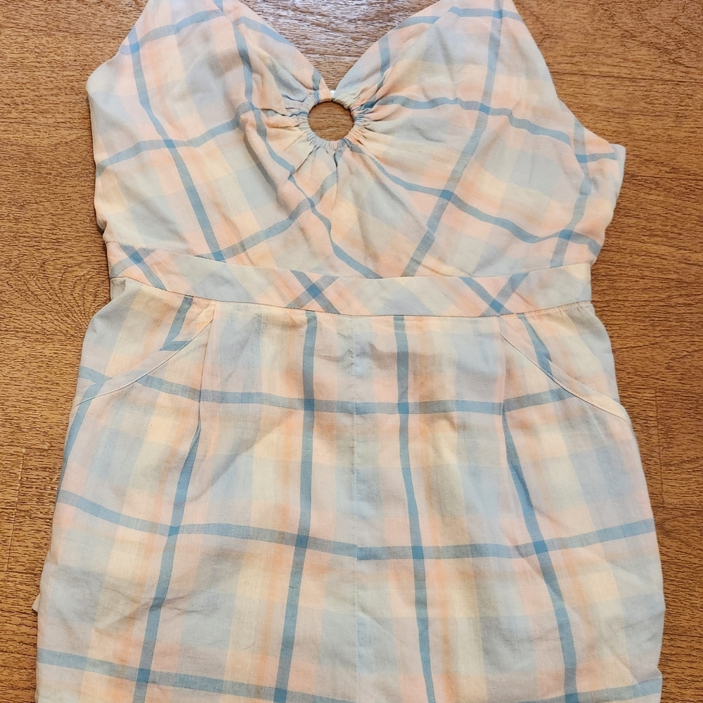 Kimchi Blue Light Blue and Peach Dress